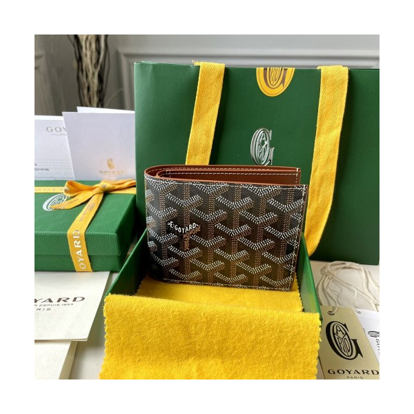 고야드 빅투와르 반지갑 블랙 탄