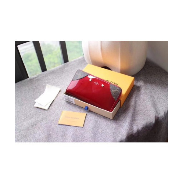 Louis Vuitton 2020 여성용 베르니 지퍼월렛 레드,브라운,버건디