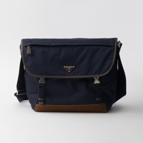 프라다 리나일론 및 가죽 숄더백 VAL팩토리