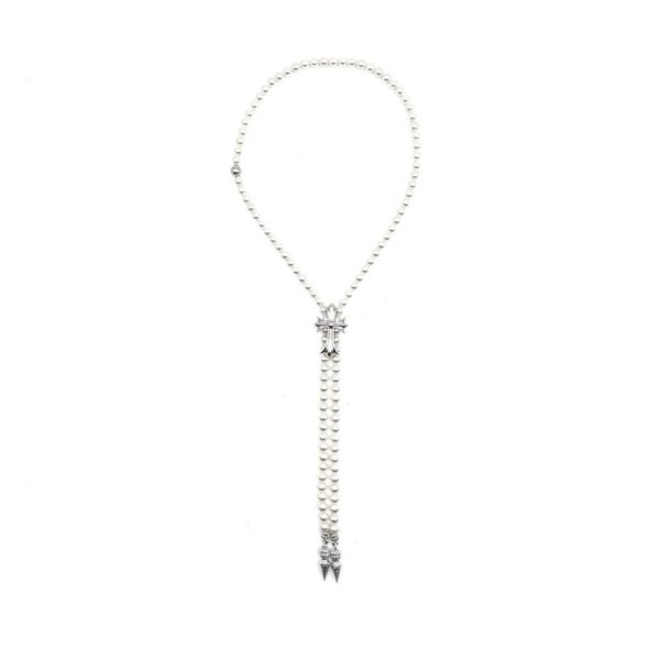 크롬하츠 미키모토 화이트골드 볼로타이 목걸이 QB팩토리