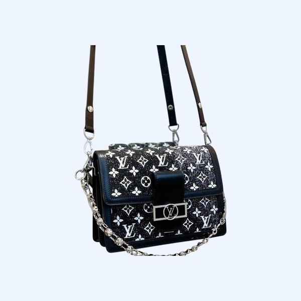 루이비통 블랙 데님 도핀백 미디움 m59361