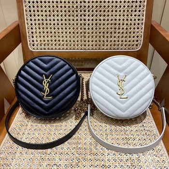 입생로랑 바이닐 라운드 카메라백 610436