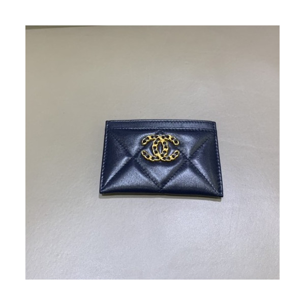 샤넬 19 카드지갑 AP1167 다크 블루