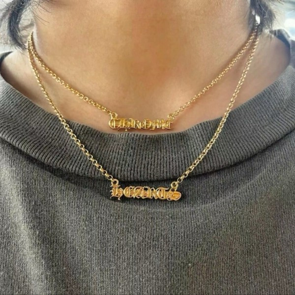크롬하츠 스펠링 아웃 목걸이 QB팩토리