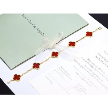 반클리프 브레이슬릿 옐로우골드 카넬리언 KK팩토리