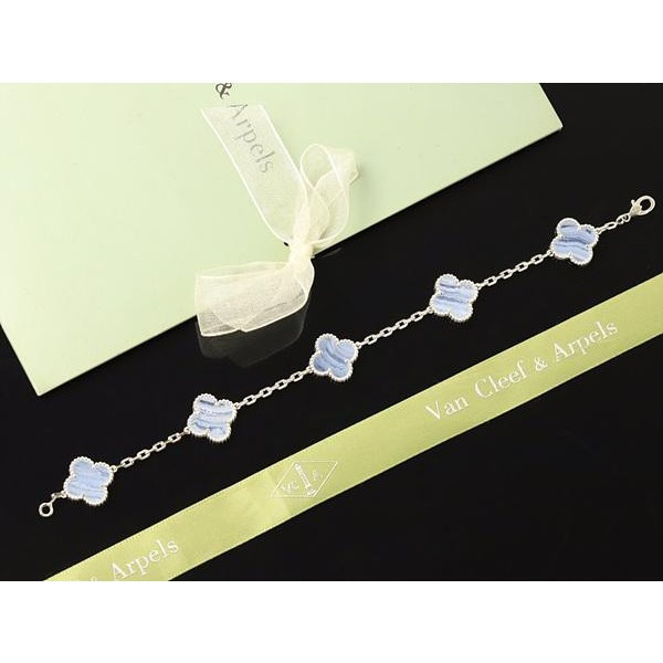 반클리프 브레이슬릿 화이트골드 칼세도니 KK팩토리