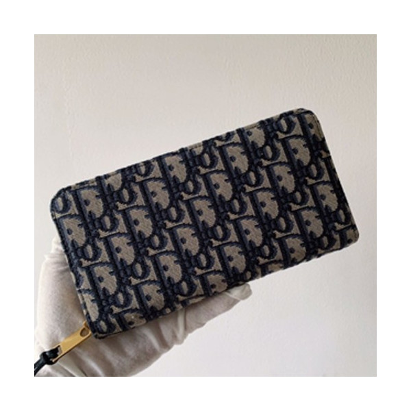 디올 오블리크 지퍼 장 지갑