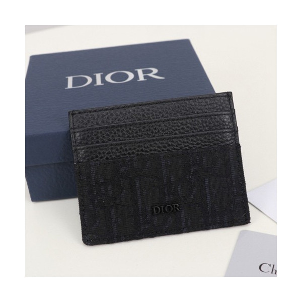 블랙 오블리크 자카드 카드지갑