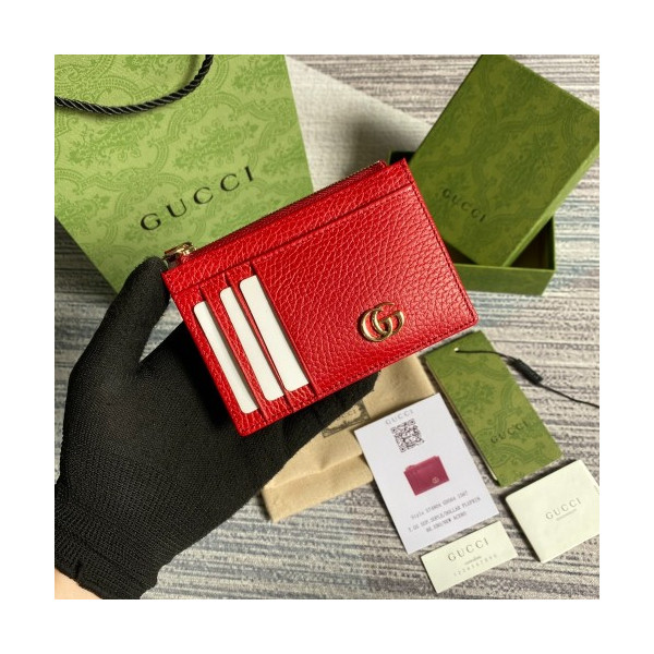 구찌 쁘띠 마몬트 지퍼 카드지갑 657589 레드