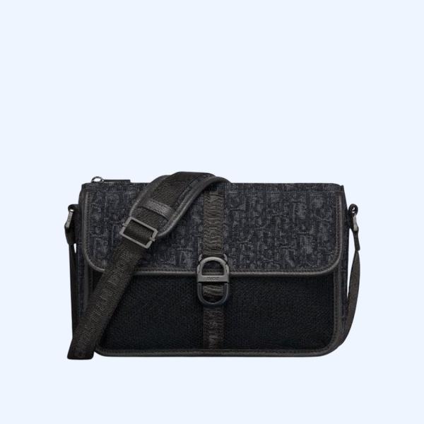 디올 8 블랙 오블리크 메신저백 AT팩토리