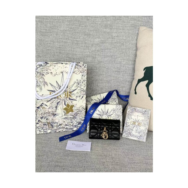 디올 마이 글리신 램스킨 지갑 (블랙)