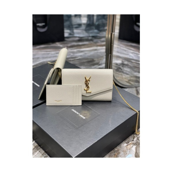 Saint Laurent 생로랑 업타운 엔벨로프 체인 지갑 607788