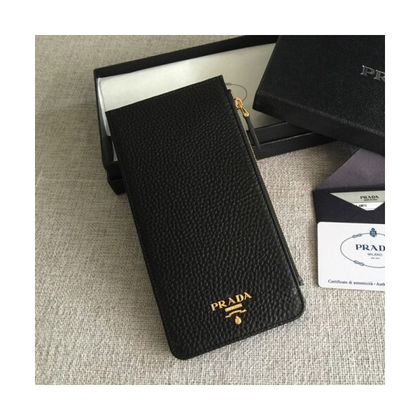 Prada 프라다 장지갑 prada 남여공용카드지갑 (금장)
