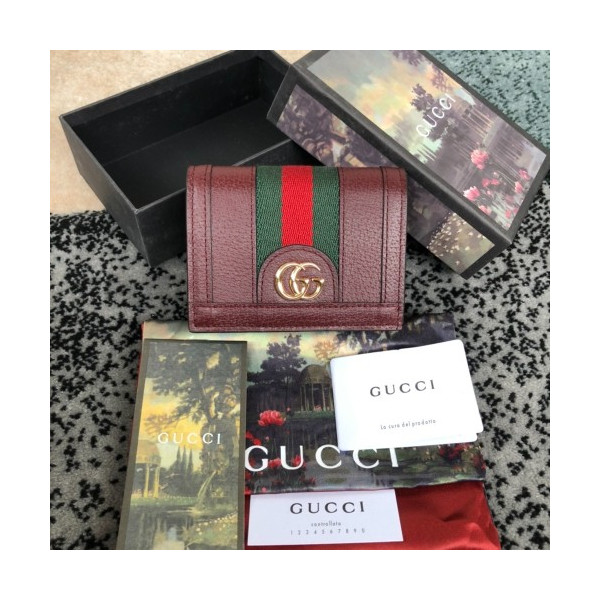 구찌 GG 오피디아 카드 케이스 지갑 레드