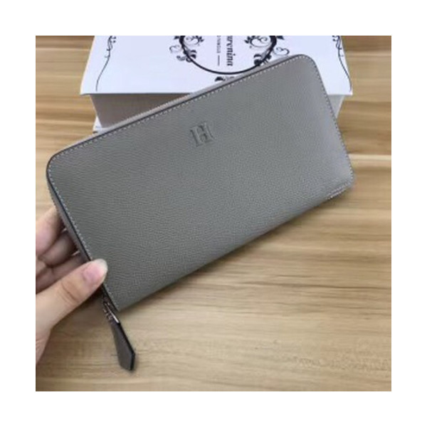 Hermes 에르메스 여성용 소가죽 장지갑 그레이