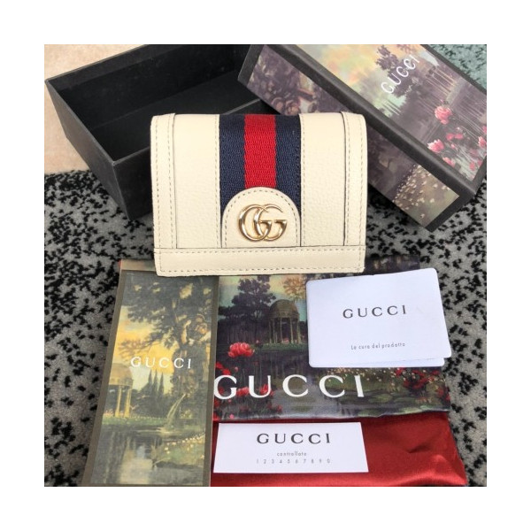 구찌 GG 오피디아 카드 케이스 지갑 화이트