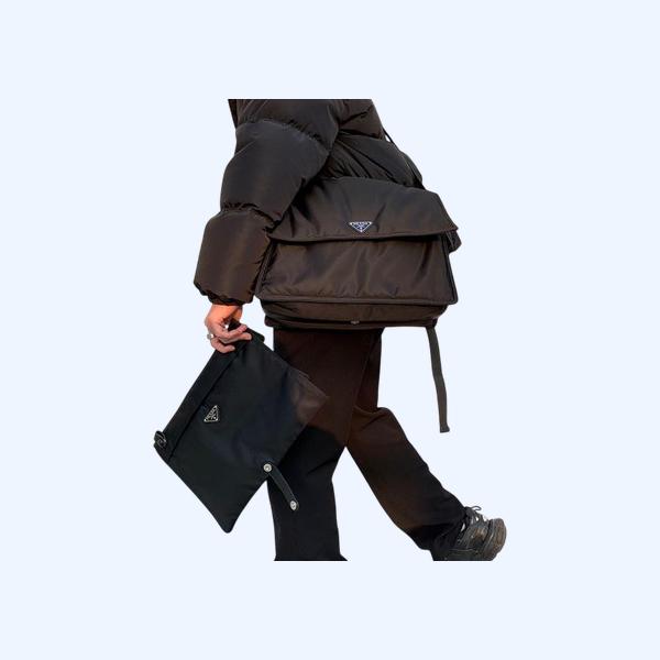 프라다 패딩 리나일론 숄더백 라지(듀얼)