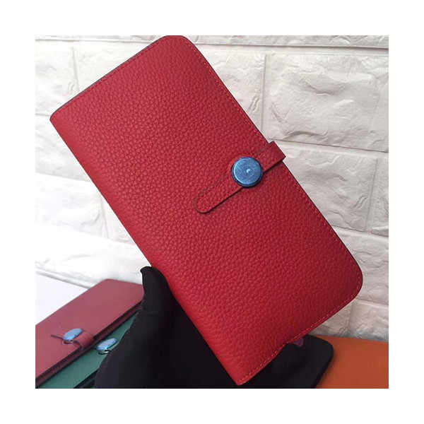 [HERMES][프리미엄]에르메스 도곤 장지갑 토고 레드