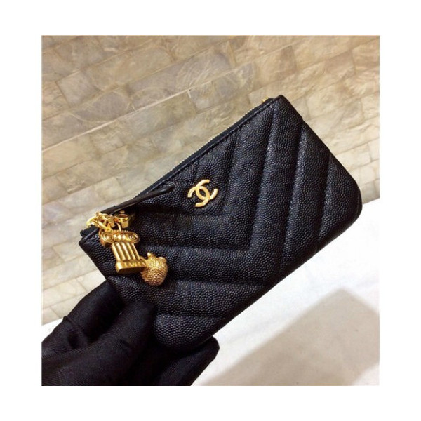 샤넬 케비어 금장 동전지갑 AS1010-1
