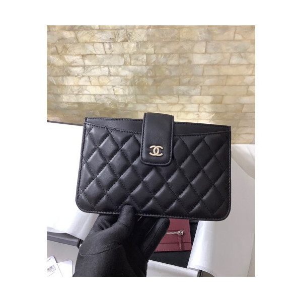 chanel 샤넬 램스킨 카드 장지갑 C14012