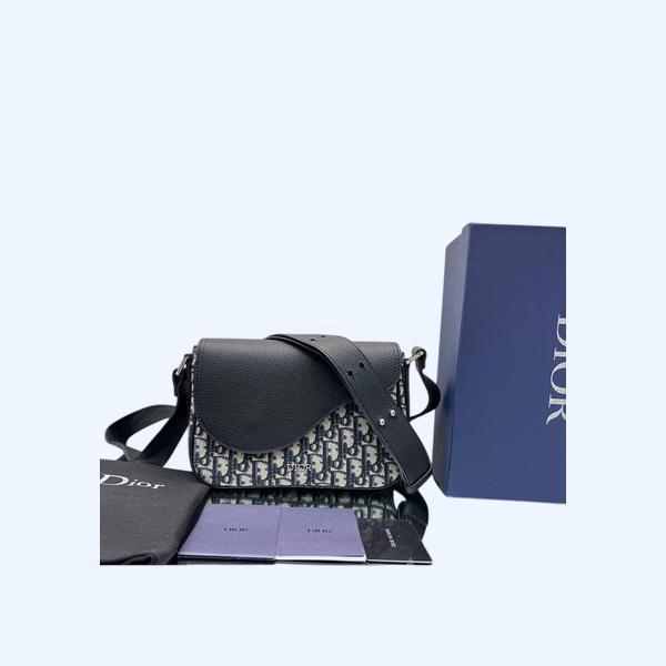 디올 CD 오블리크 새들 메신저백