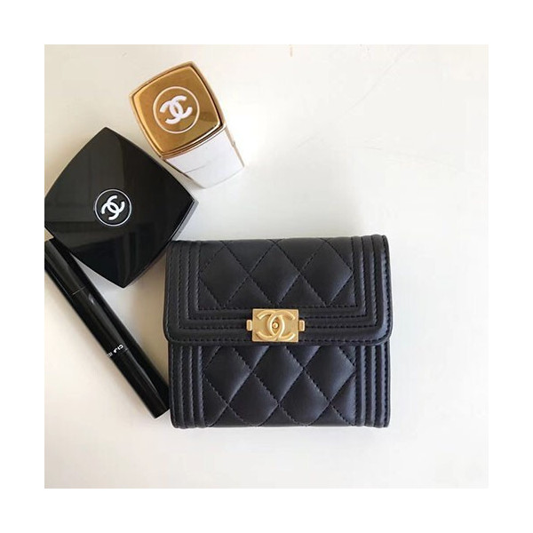 Chanel 샤넬 LEBOY 지갑 램스킨 금장 AS5088