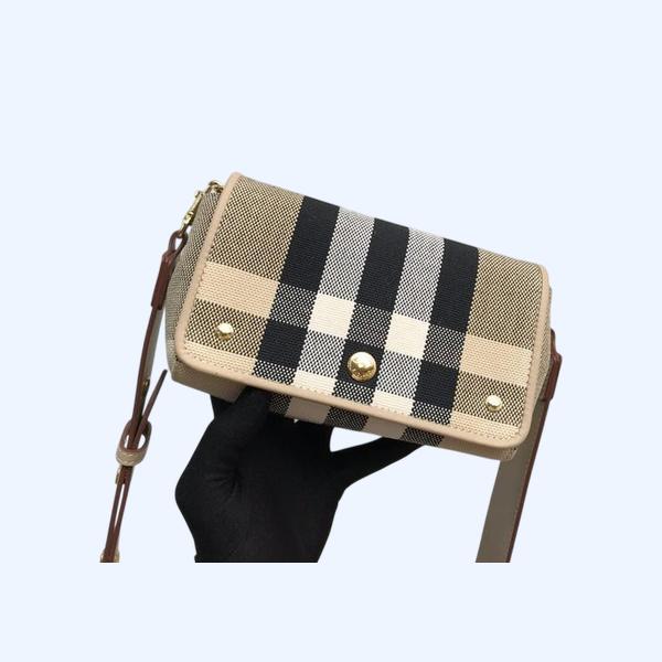 버버리 호스페리 코튼 캔버스 크로스바디백