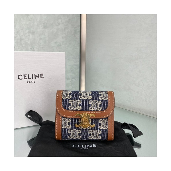 셀린느 트리옹프 트리오페 카드 지갑 캔버스 60030 -3