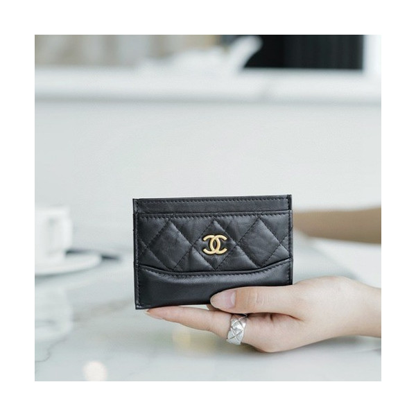 샤넬 가브리엘 카드 지갑 금장 A66310