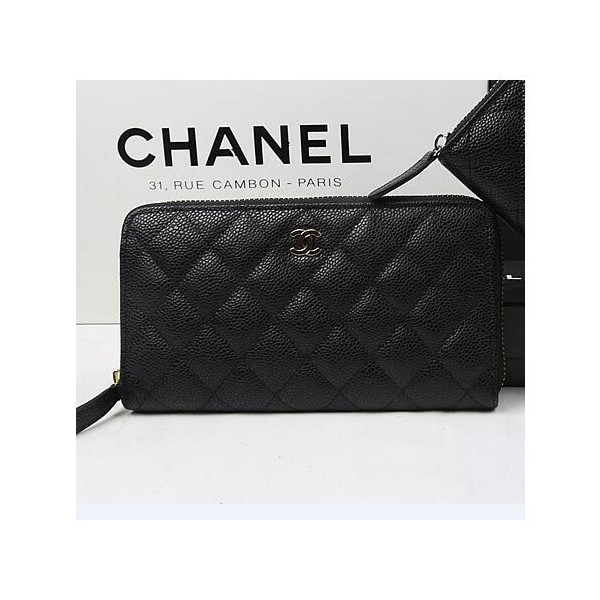 [CHANEL]샤넬 짚어라운드 캐비어 A50097