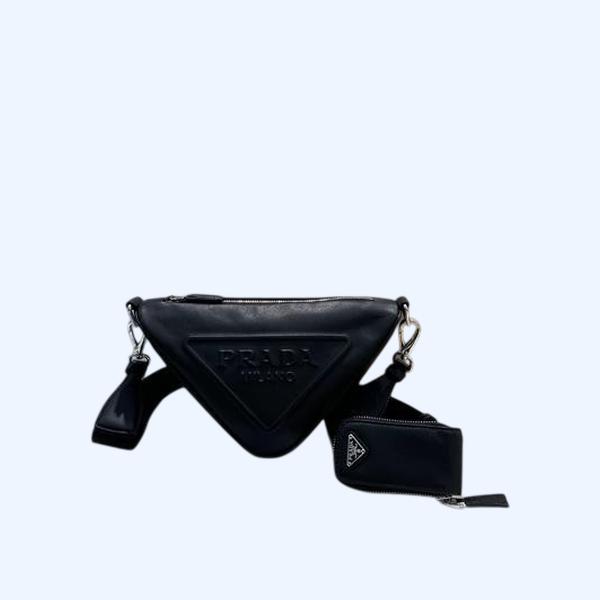 프라다 트라이앵글 레더 3-in-1 크로스백