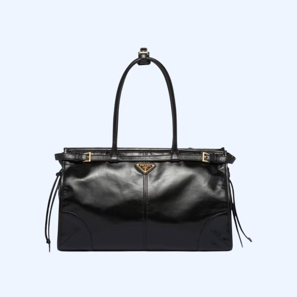 프라다 라지 가죽 핸드백