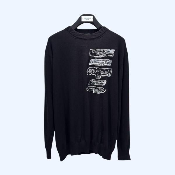 [ Dior ] 디올 자수 라운드 울 니트