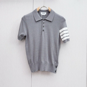 [ Thom Browne ] 톰브라운 카라 반팔 니트