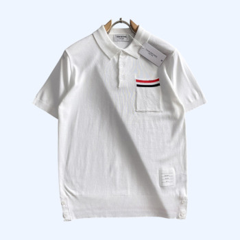 [ Thom Browne ] 톰브라운 카라 반팔 니트