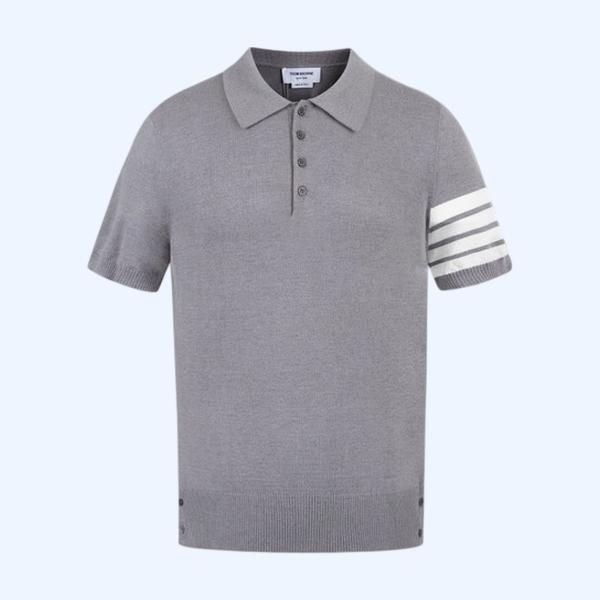 [ Thom Browne ] 톰브라운 카라 반팔 니트