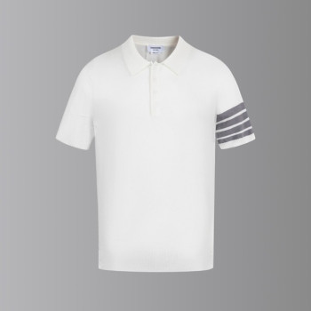 [ Thom Browne ] 톰브라운 카라 반팔 니트