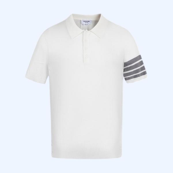 [ Thom Browne ] 톰브라운 카라 반팔 니트