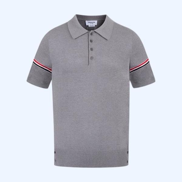 [ Thom Browne ] 톰브라운 카라 반팔 니트