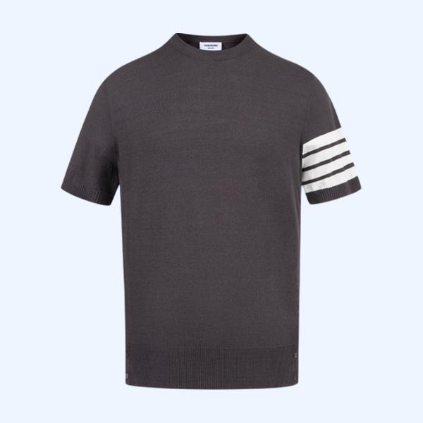 [ Thom Browne ] 톰브라운 라운드 반팔 니트