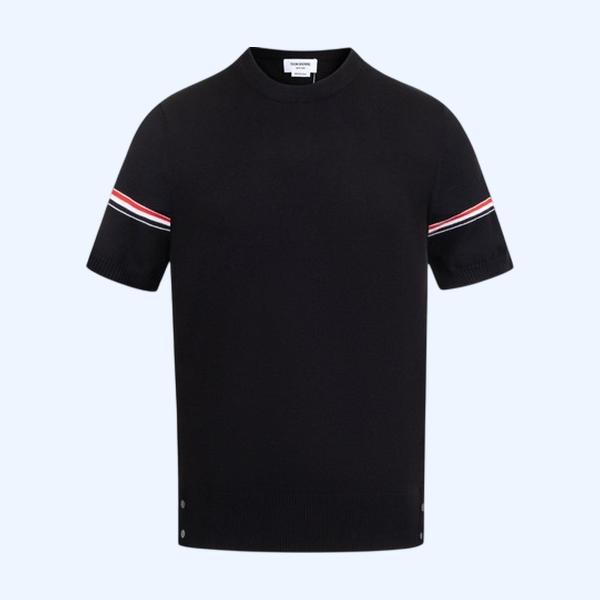 [ Thom Browne ] 톰브라운 라운드 반팔 니트