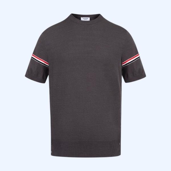 [ Thom Browne ] 톰브라운 라운드 반팔 니트