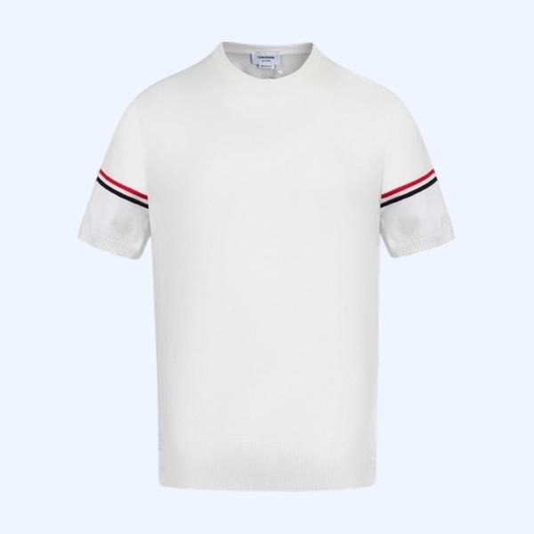 [ Thom Browne ] 톰브라운 라운드 반팔 니트