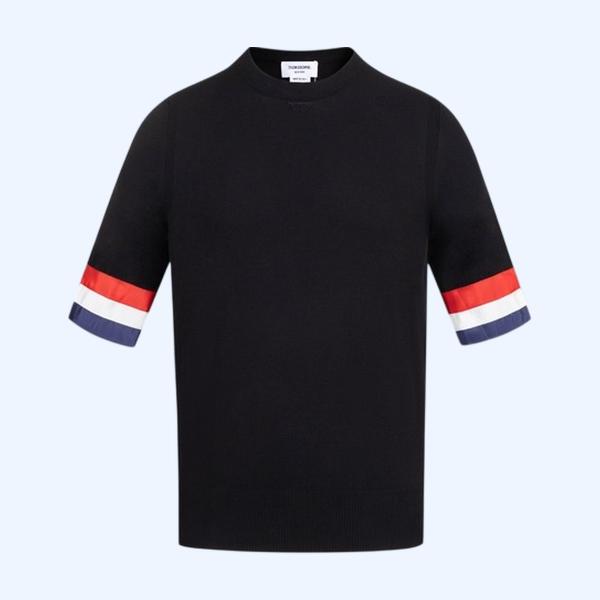 [ Thom Browne ] 톰브라운 라운드 반팔 니트