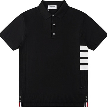 [ Thom Browne ] 톰브라운 카라 반팔 니트