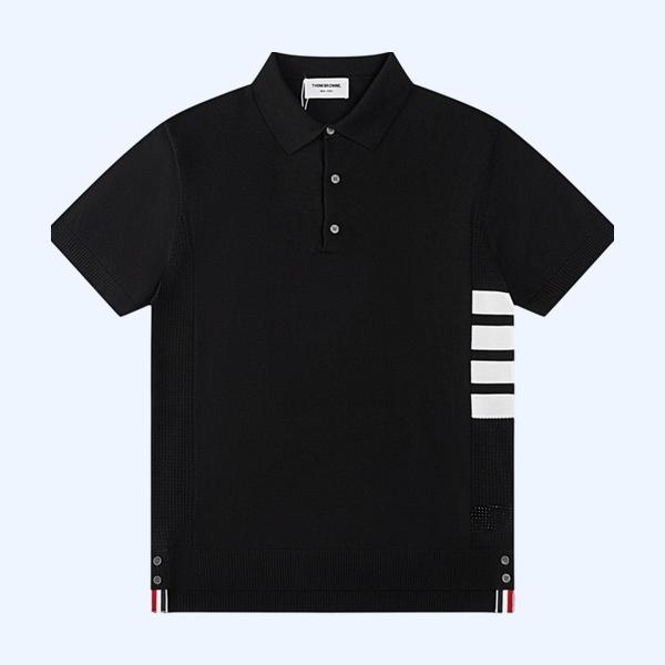 [ Thom Browne ] 톰브라운 카라 반팔 니트