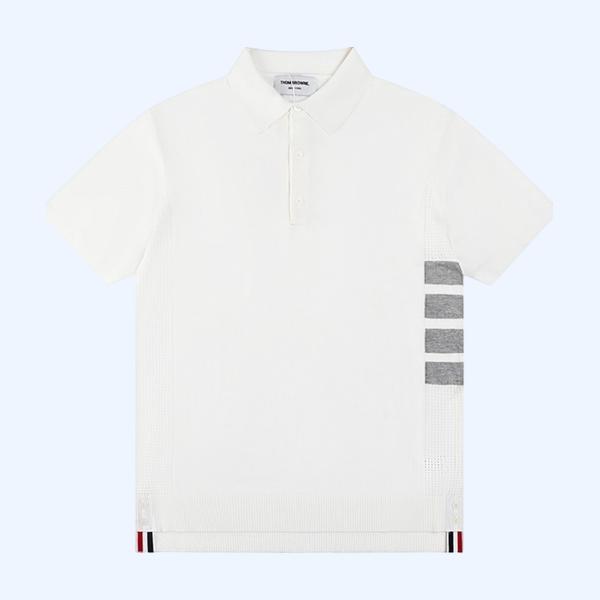 [ Thom Browne ] 톰브라운 카라 반팔 니트