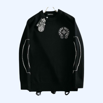 [ Chrome Heart* ] 크롬하* 라운드 자수 니트