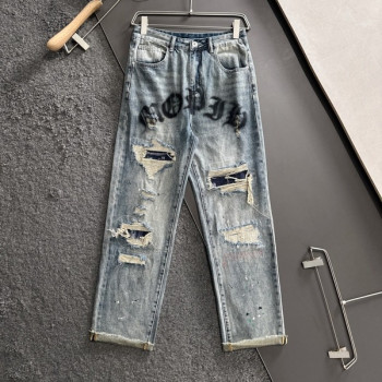 [ Chrome Heart* ] 크롬하* 와이드 데님 진