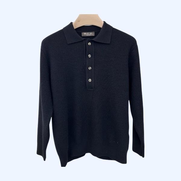 [ Loro Piana ] 로로피아나 카라 울 니트